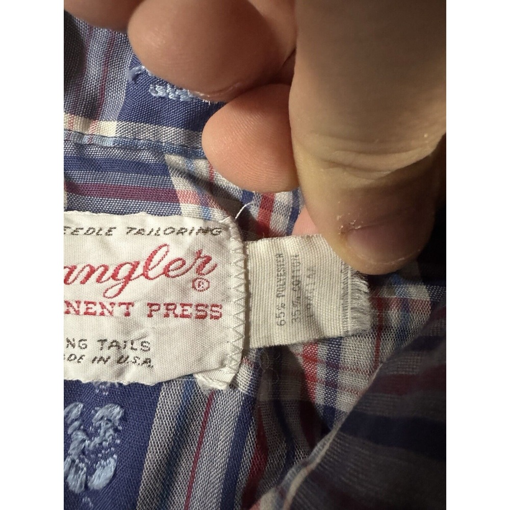 Vintage 90s Wrangler Western Brushpopper Colorful‎ Embroidered Cactus See Pics** - Picture 5 of 9